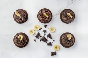chocolate with banana cupcake