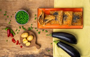 spiced aubergine puff pasty – box of 4
