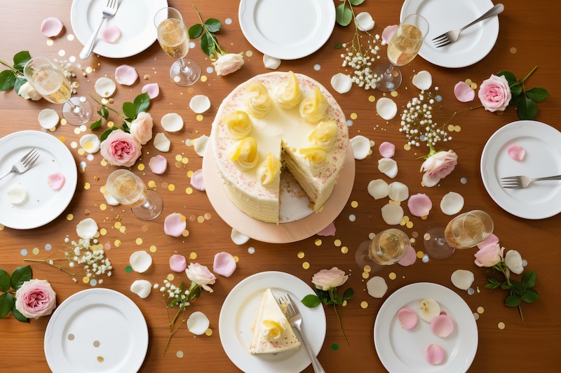 Lemon drizzle party cake