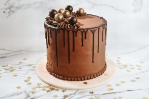 triple chocolate truffle gateau