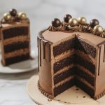 Triple_chocolate cake slice