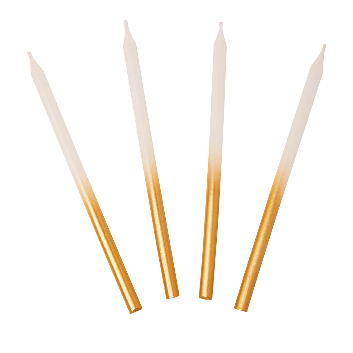 Luxe Gold Ombre Candles, 10cm – 16 Pack