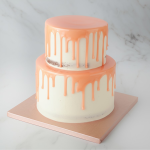 two tier naked wedding cake