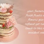 Wedding two tiers half masked cake