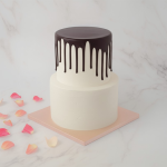 two tier classic wedding cake