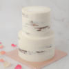 two tier naked wedding cake
