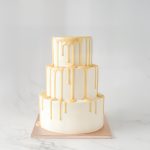 Wedding three tiers masked drip