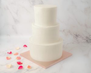 three tier classic wedding cake