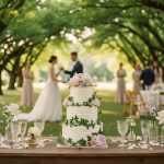 Wedding three tiers ruffled Arapina