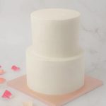 Wedding cake two tiers masked