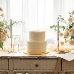 wedding two tiers ruffled cake arapina