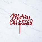 Red Merry Christmas Topper