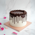 one tier classic wedding cake