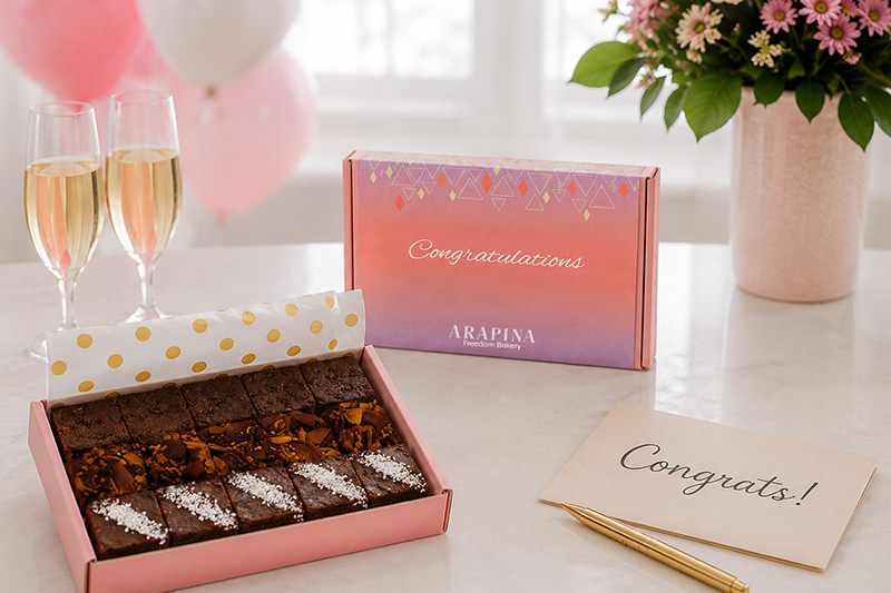 order now congratulations mix brownie box near me