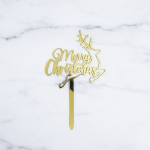 merry christmas golden topper