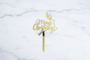 merry christmas golden topper