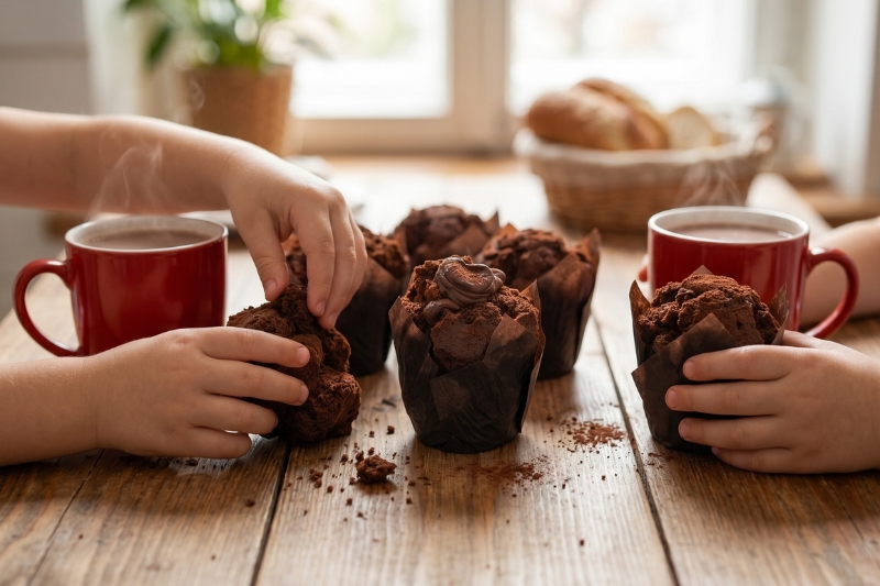 double chocolate muffin by Arapina London