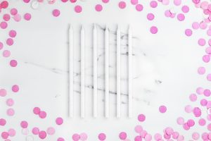 long white birthday candle