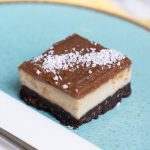 Triple chocolate salted caramel brownie near London