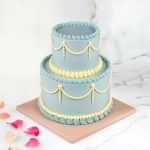 two tier minimal vintage cake london