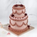 two tier vintage cake