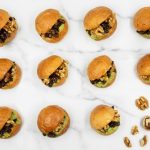 Mini Brioche Filled Savoury Roll: Sunkissed Tomatoes, Walnuts, Avocado